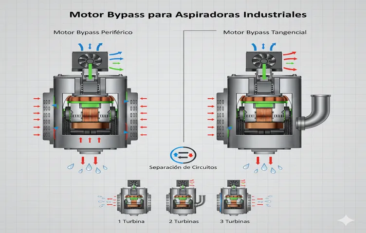 El Motor Bypass Para Aspiradoras Industriales